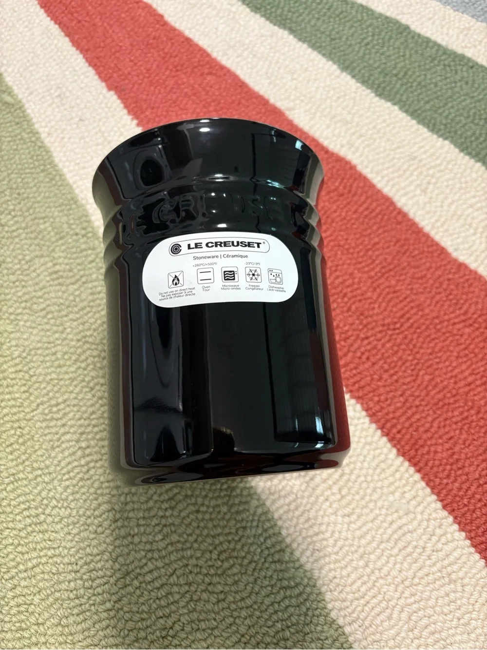 NWT Le Creuset Black Onyx 1 L Utensil Crock